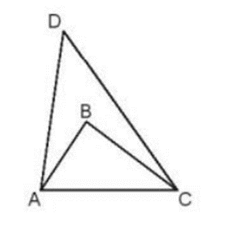 So sánh diện tích hình tam giác ABC với diện tích hình tam giác ADC: (ảnh 1)