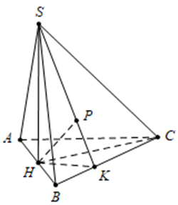 Cho hình chóp S.ABC có đáy ABC là tam giác đều cạnh 2a. Hình chiếu vuông góc của S  (ảnh 1)