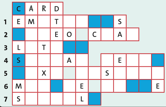 Complete the puzzle with words about communication. Then use the letters (ảnh 1)