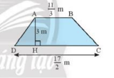 a) Tính diện tích hình thang ABCD có các kích thước như hình sau:  (ảnh 1)