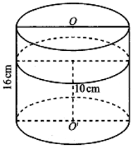 Một chiếc cốc có dạng hình trụ, chiều cao là 16cm, đường kính đáy bằng 8cm, (ảnh 1)