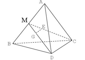 Cho khối chóp ABCD. Gọi G và E lần lượt là trọng tâm của tam giác ABD và ABC. Khẳng định nào sau đây là khẳng định đúng? (ảnh 2)