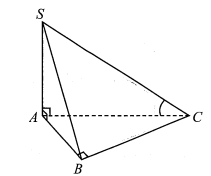 Cho hình chóp S.ABC có SA vuông góc với mặt phẳng (ABC) ,  (ảnh 1)