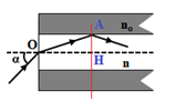 Một sợi quang hình trụ gồm phần lõi có chiết suất n = 1,54 và phần vỏ bọc (ảnh 2)