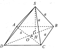 Khối chóp S.ABCD có đáy ABCD là hình thoi cạnh a (ảnh 1)