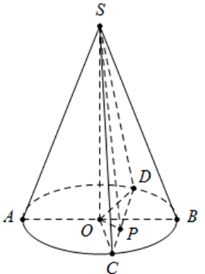 Cho hình nón  (N) có đường cao bằng a căn bậc hai cảu 3 , đáy của (N)  có bán kính bằng  (ảnh 1)