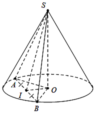 Cho khối nón (N) đỉnh S, có chiều cao là a căn bậc hai của 3  và độ dài đường sinh là 3a (ảnh 1)