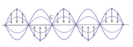 Trên sợi dây đàn hồi đang có sóng dừng với C là một điểm trên dây không  (ảnh 1)