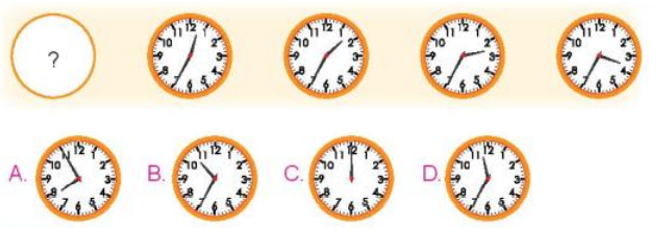 Chọn đồng hồ thích hợp thay vào ô có dấu hỏi (ảnh 2)
