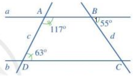 Quan sát Hình 45. a) Vì sao hai đường thẳng a và b song song với nhau? (ảnh 2)
