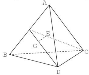 Cho khối chóp ABCD. Gọi G và E lần lượt là trọng tâm của tam giác ABD và ABC. Khẳng định nào sau đây là khẳng định đúng? (ảnh 1)
