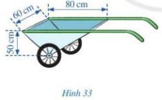 Bài 4 trang 87 Sách giáo khoa Toán lớp 7 Tập 1: Hình 33 mô tả một xe chở hai bánh  (ảnh 1)