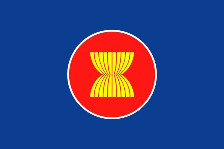Quan sát hình lá cờ của Hiệp hội các quốc gia Đông Nam Á (ASEAN), em hãy giải thích  (ảnh 1)