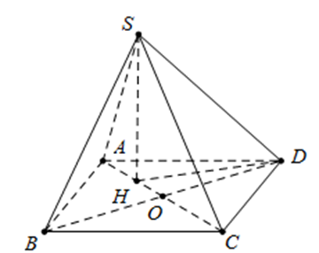 Cho hình chóp S.ABCD có đáy là hình vuông ABCD tâm O cạnh a (ảnh 2)