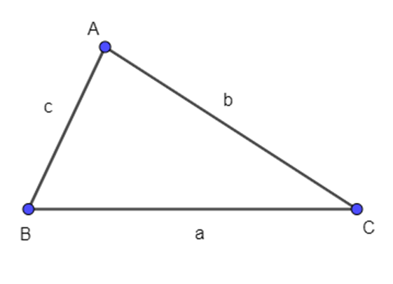 Cho tam giác ABC có BC = a, CA = b, AB = c. Hãy tính vecto AB. vecto AC theo a, b, c (ảnh 1)