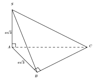 Cho hình chóp S.ABC có đáy là tam giác vuông tại B (ảnh 1)