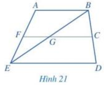 Quan sát Hình 21 và chỉ ra: a) Hai góc kề nhau; b) Hai góc kề bù; (ảnh 1)