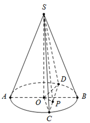 Cho hình nón (N) có đường cao bằng 3a/2, đáy của (N) có bán kính (ảnh 1)
