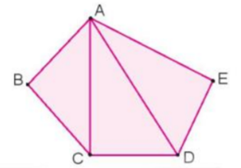 Tìm các hình tam giác và các hình tứ giác có trong hình sau: (ảnh 1)