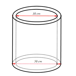 Người ta cần đổ một ống cống thoát nước hình trụ với chiều cao 2m, độ dày (ảnh 1)