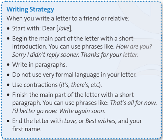 Read the Writing Strategy. Then answer the questions. (Đọc Chiến lược Viết. Sau đó trả lời các câu hỏi) (ảnh 1)