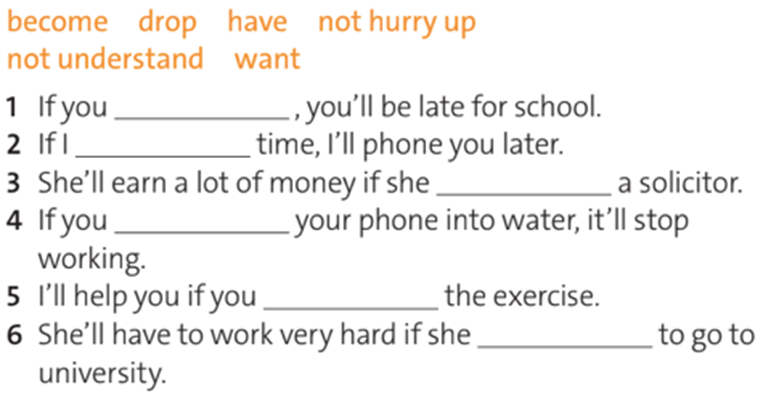 Complete the sentences with the verbs below. Use the present simple. (Hoàn thành các câu với các động từ dưới đây. Sử dụng thì hiện tại đơn) (ảnh 1)