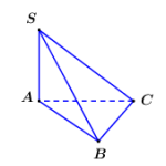 Cho hình chóp S.ABC có tam giác ABC vuông tại A, AB = 2a, AC = a (ảnh 1)