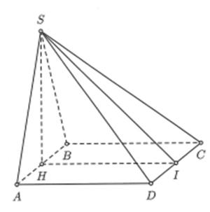 Cho hình chóp S.ABC có đáy ABC là tam giác vuông cân tại A, AB = a, SA vuông  (ảnh 1)