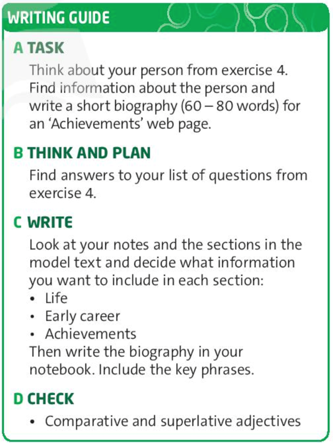 USE IT! Follow the steps in the Writing Guide (Làm theo các bước  (ảnh 1)