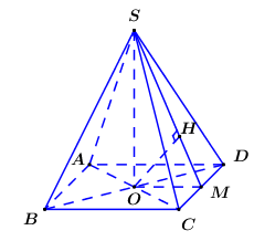 Cho hình chóp S.ABCD có cạnh đáy ABCD là hình vuông cạnh a (ảnh 1)