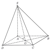 Cho hình chóp S.ABCD có đáy là hình thoi tâm O, (ảnh 1)