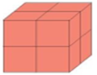 Ghép 8 khối lập phương nhỏ được khối lập phương lớn (như hình vẽ) (ảnh 1)