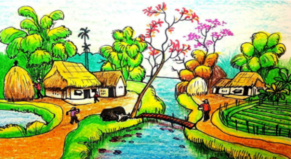 Vẽ một bức tranh để giới thiệu về vẻ đẹp đất nước, con người Việt Nam với bạn bè, người thân? (ảnh 2)
