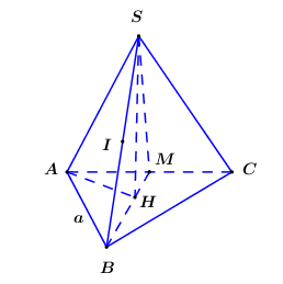 Cho hình chóp S.ABC có đáy là tam giác vuông cân tại B, AB = a (ảnh 1)