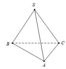 Cho hình chóp S.ABCD có đáy là tam giác vuông tại A có  , tam giác SBC đều và mặt trong mặt phẳng vuông (ảnh 1)