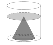 Một khối nón có chiều cao bằng 12 , đặt trên đáy một hình trụ (các đáy (ảnh 1)