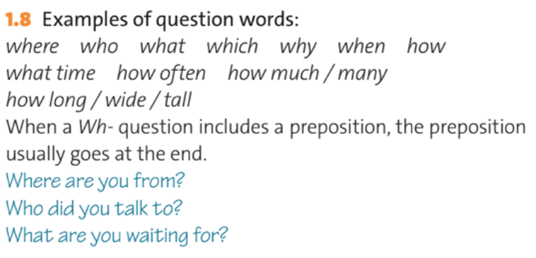 Examples of question words: where who what which why when how what time how often (ảnh 1)