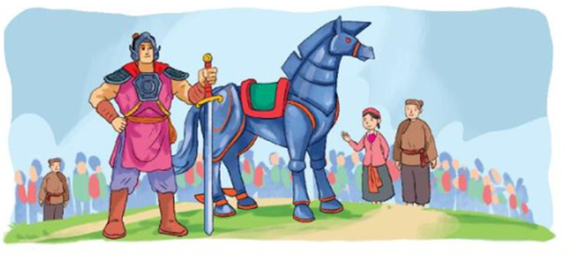 Nhà vua sai quân lính mang ngựa sắt, gươm sắt, áo giáp sắt và nón  (ảnh 1)