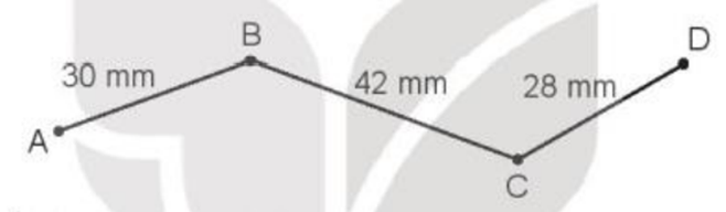 a) Tính độ dài đường gấp khúc ABCD. (ảnh 1)