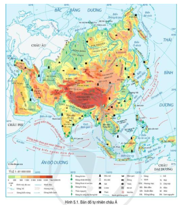 Đọc thông tin và quan sát hình 5.1, hình 5.2, hãy trình bày đặc điểm tự nhiên của khu vực Nam Á (ảnh 1)