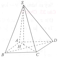 Cho hình chóp S.ABCD có đáy ABCD là hình vuông cạnh a, SA=(căn2.a)/2 , tam giác SAC vuông tại S và nằm trong mặt phẳng vuông góc với ABCD. Tính theo a thể tích V của khối chóp S.ABCD. (ảnh 1)