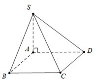 Cho hình chóp có SA vuông góc với mặt phẳng (ABCD), SC= căn 5 (ảnh 1)