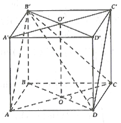 Cho hình hộp chữ nhật   có   Hai mặt phẳng   và   hợp với nhau góc   Đường chéo   hợp với mặt phẳng   một góc β  Hai góc   thay đổi nhưng thỏa mãn hình hộp   luôn là hình lăng trụ đều. Giá trị lớn nhất của thể tích khối hộp   là (ảnh 1)