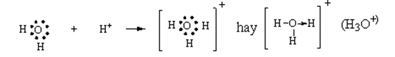 Trình bày sự hình thành ion hydronium  (ảnh 1)