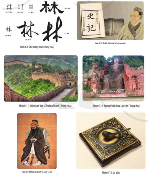 Đọc thông tin và quan sát các hình từ 6.8 đến 6.13 hãy trình bày những thành tựu chủ yếu của văn minh Trung Hoa (ảnh 1)