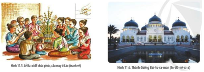 Đọc thông tin và quan sát Hình 11.5, 11.6 hãy - Nêu các hình thức tín ngưỡng dân gian của cư dân Đông Nam Á. (ảnh 1)