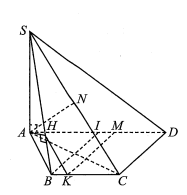 Cho hình chóp S.ABCD có đáy ABCD là nửa lục giác đều nội tiếp đường  (ảnh 3)