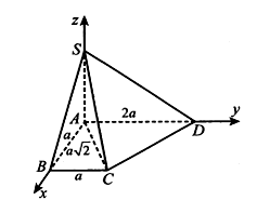 Cho hình chóp S.ABCD có các mặt phẳng (SAB)(SD)  cùng vuông góc với mặt  (ảnh 2)
