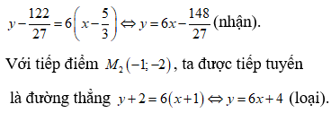 Có bao nhiêu tiếp tuyến của đồ thị hàm số   y=x^3-x^2+x+1 (ảnh 1)