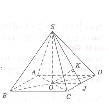 Cho hình chóp S.ABCD có đáy ABCD là hình vuông cạnh a, các cạnh bên của hình chóp bằng nhau và bằng 2pi. Tính khoảng cách d từ A đến mặt phẳng (SCD). (ảnh 1)